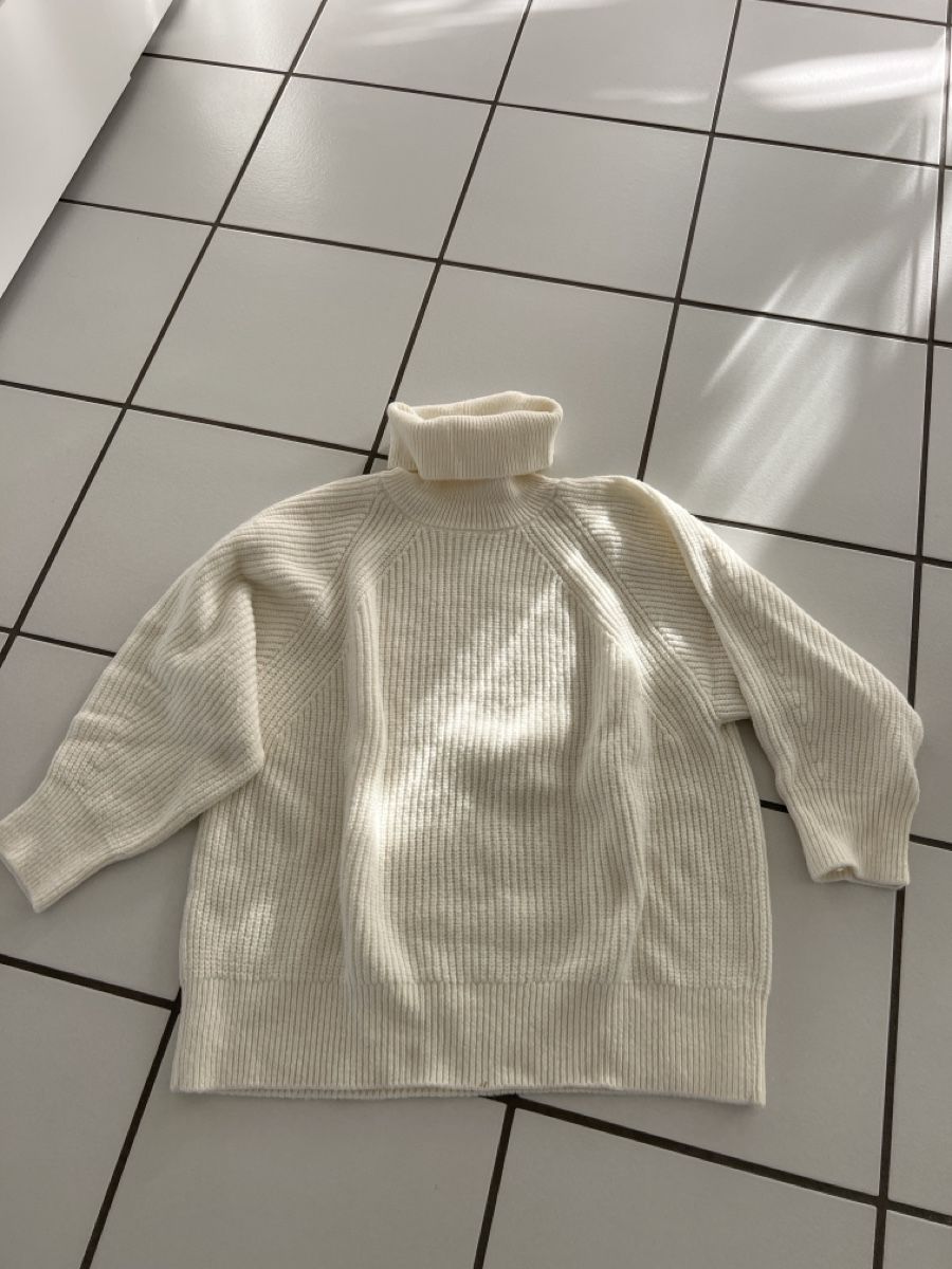 Warmer Winter Rollkragenpullover von MNG in Weiss XL (Gebraucht) in