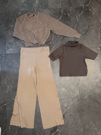 Damen Beige Kleiderpaket Gr.M,H&M Hose,Pullover,T-Shirt