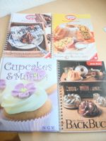 4 Backbücher: Betty Bossi, Dr. Oetker, Cupcakes & Muffins