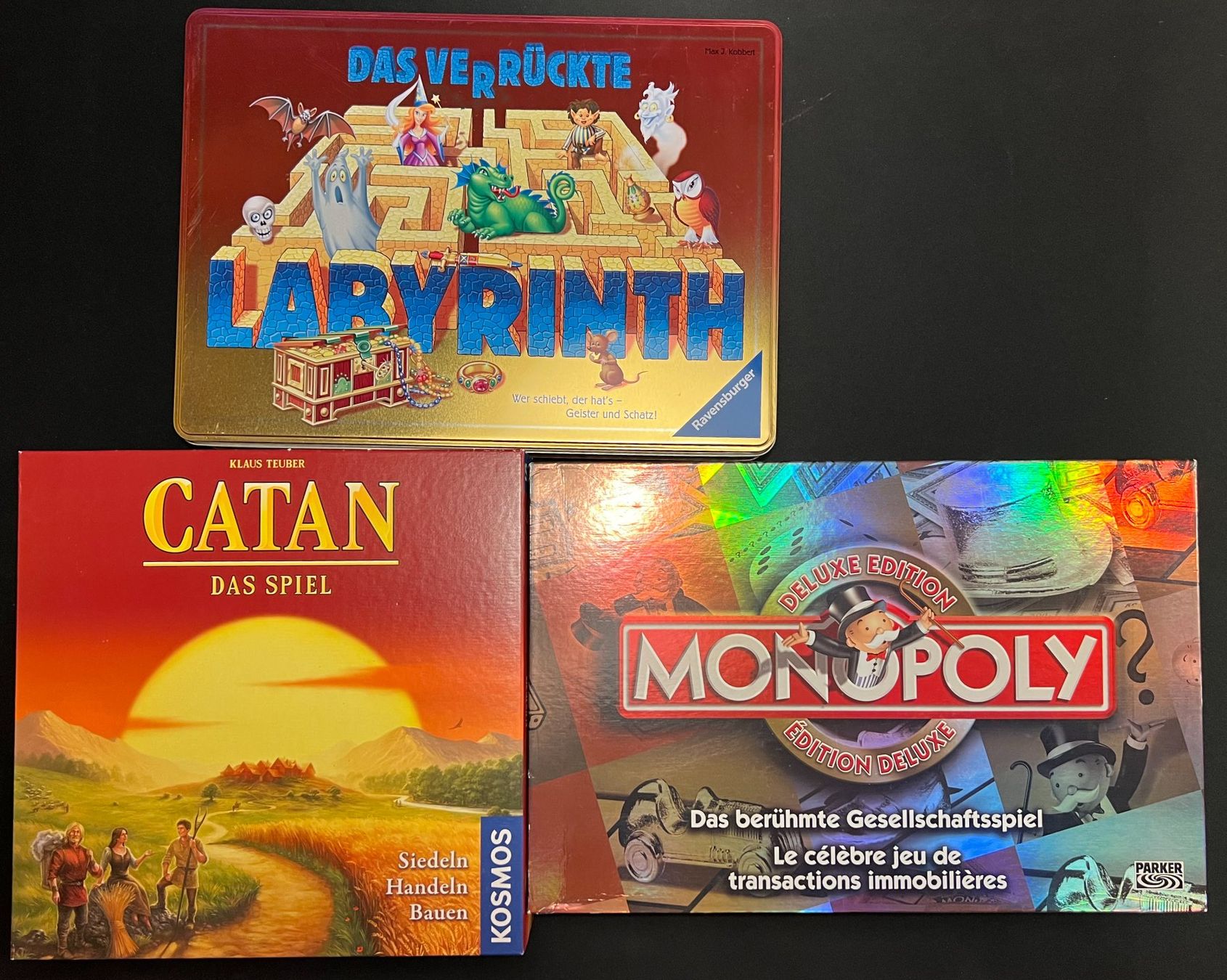 Spiele: Drei Brettspiel-Klassiker – Gebraucht aus Uster von Stoessda