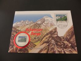 Äquatorial Guinea 1000 Francos 1996 - San Gottardo Münzbrief