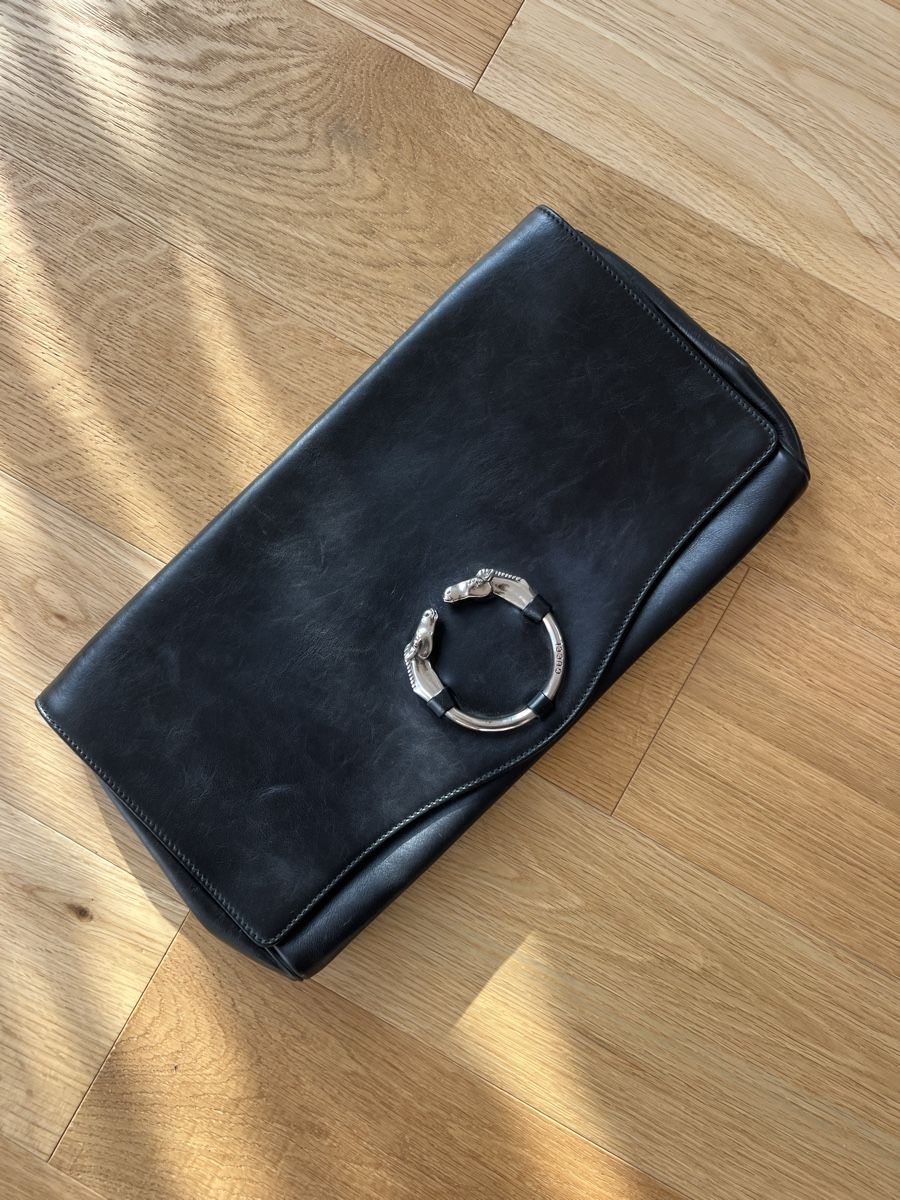 Gucci Borse: Pochette Gucci en cuir noir – Usato da Lutry venduto da roxypoxy