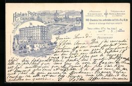 Litho Geneve, Hotel de la Poste, Ch. Sai