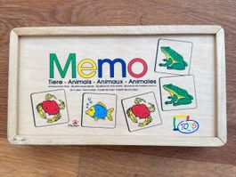 Tier Memory Spiel aus Holz