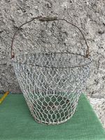 Drahtkorb Vintage mit Holzgriff gebrauchter Zustand