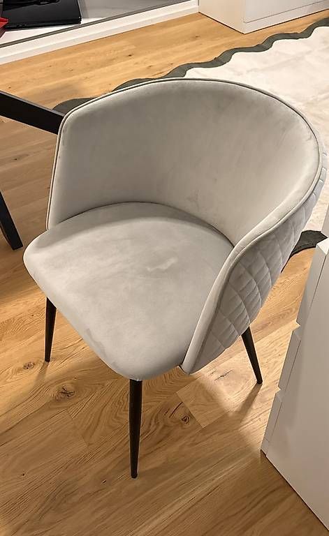 Stühle: 6 Samt Stühle Grau – Gebraucht aus Münchenstein von bloombluem 1