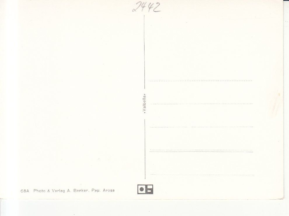Cartoline postali: Arosa, Benker Foto, ca. 1960 – Usato da Bürglen TG venduto da StampGraf 1