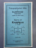 Topographischer Atlas der Schweiz: Blatt Nr.129 Koppigen
