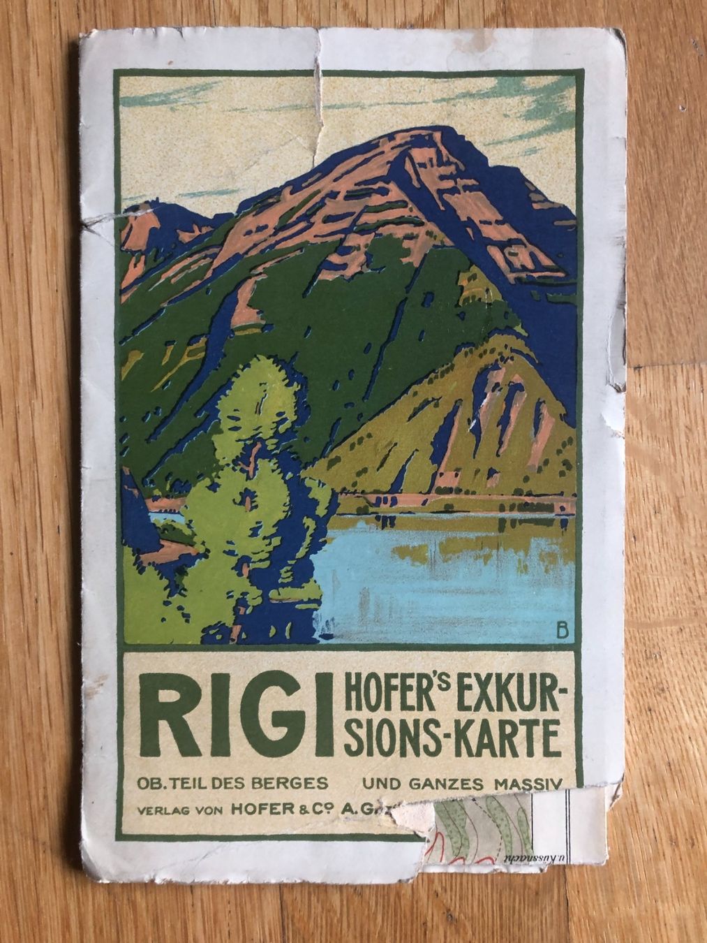 Landkarten & Atlanten: Hofer's Exkursionskarte: Rigi 1930 – Gebraucht aus Zürich von allp