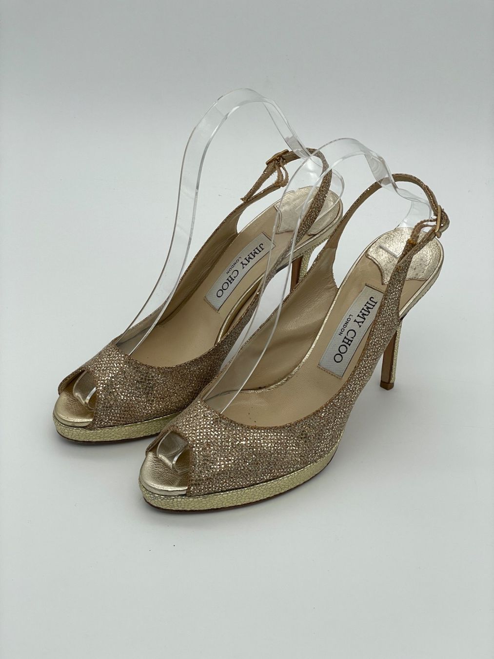 Jimmy Choo Scarpe da donna: Jimmy Choo Nova Glitter Slingback EU 37 Metallic – Usato da Zürich venduto da shoe_shop 2
