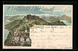 Litho Rigi, Hotels auf dem Rigi, Totalan