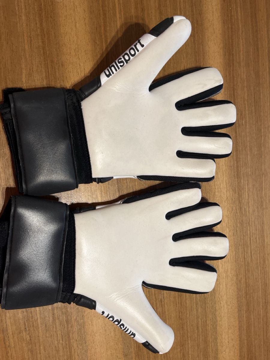 Guanti: Torhüterhandschuhe mit Fingerschutz – Nuovo (secondo la descrizione) da Egg b. Zürich venduto da efu_8pbm 1