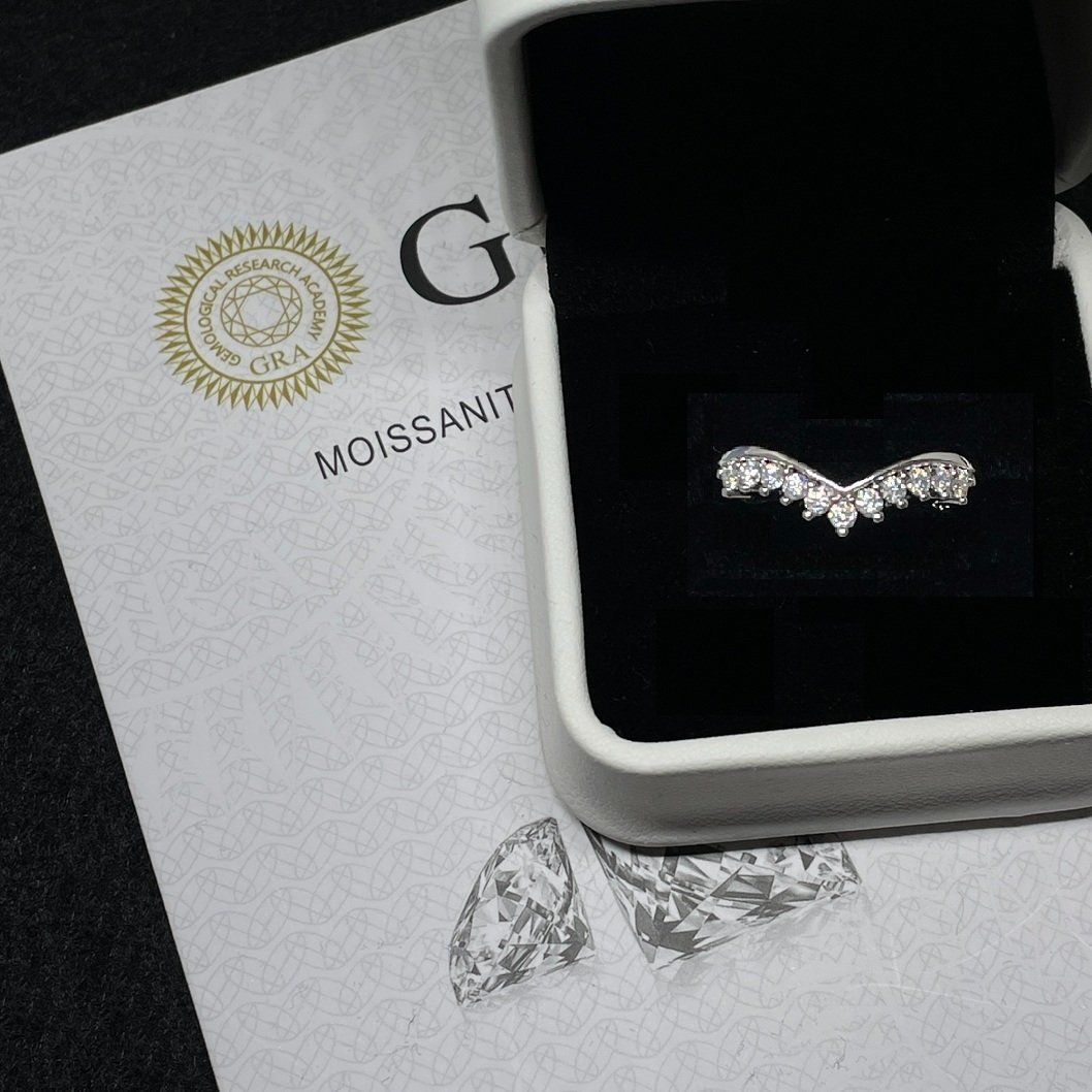 Bagues: Moissanit Ring Silber - Gr. 56 – Neuf (Voir description) à Thun par Creative-Art-Tess 7
