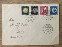Satzbrief 1948, Nr. W25w-W27w gestempelt Sursee