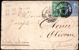 BRIEF MIT INHALT VON LION NACH OLIVONE 1876 - EE17