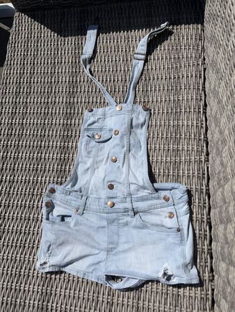 Latzhose kurz H&M Grösse 38 hellblau guter Zustand