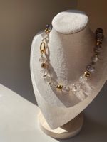 Edelstein Kette Bergkristall Zarter Rauchquarz