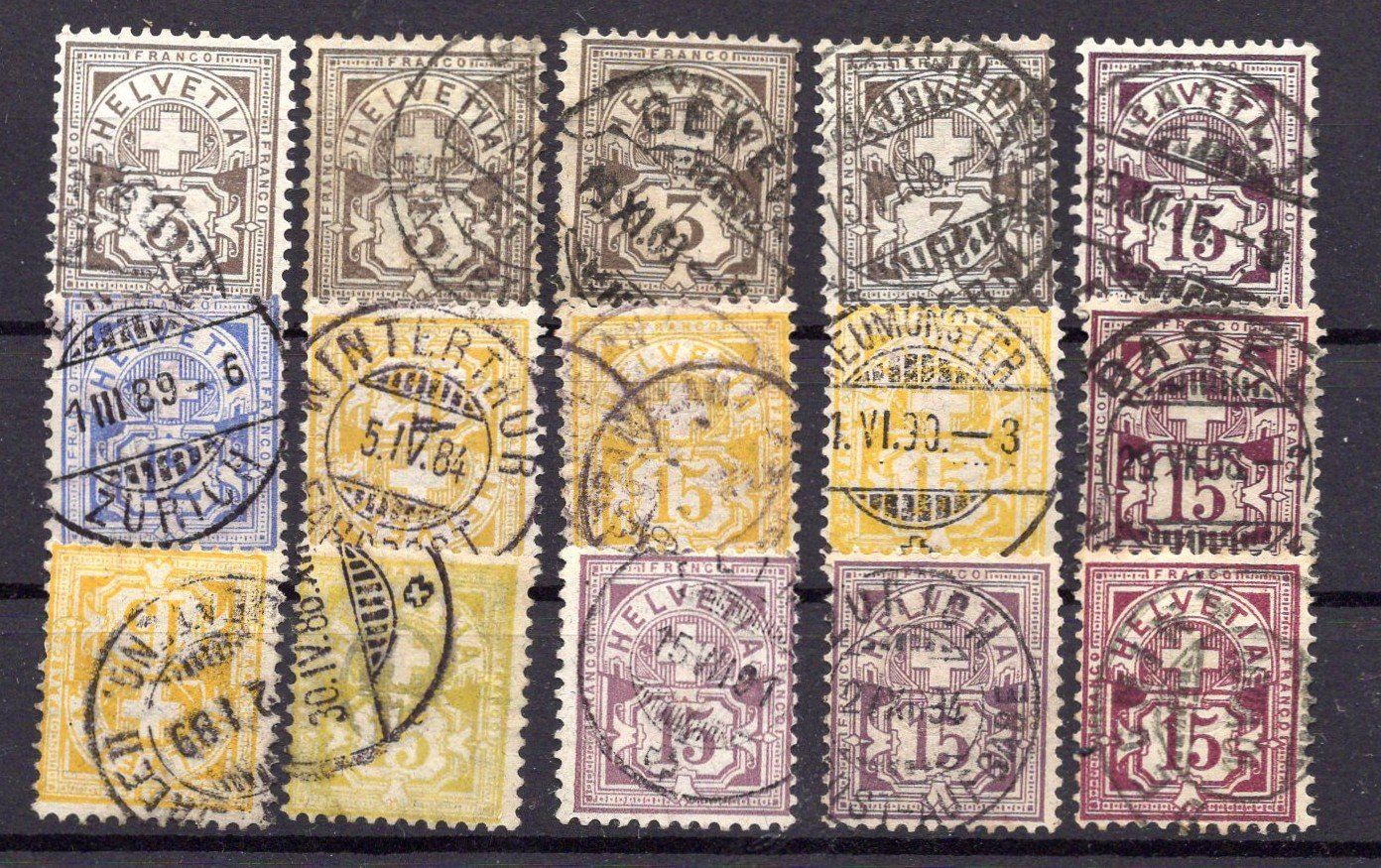 Tutti i francobolli: R6438  /  SUISSE types chiffres obl. – Usato da Ste-Croix venduto da MONT-TAGNAC