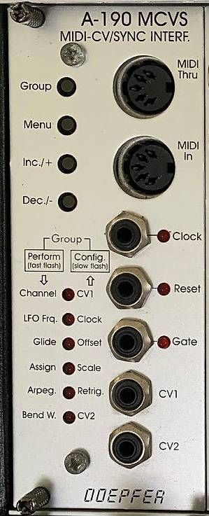Doepfer Strumenti musicali: Eurorack Modul - Doepfer - A-190 MCVS Midi-CV Sync Interface – Usato da Fraubrunnen venduto da Hypernova