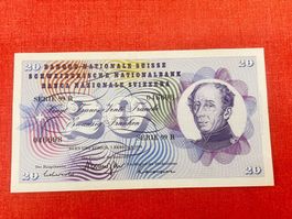 20 Franken Banknote 1974 wenig gebraucht TOP!!!