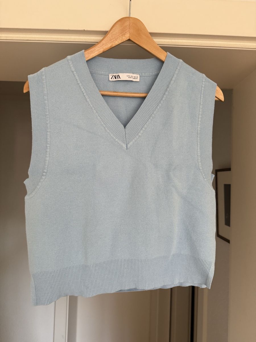 Zara Maglioni & Felpe: Veste von Zara, hellblau – Usato da Zürich venduto da sasast