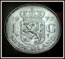 NIEDERLANDE 1 GULDEN 1977