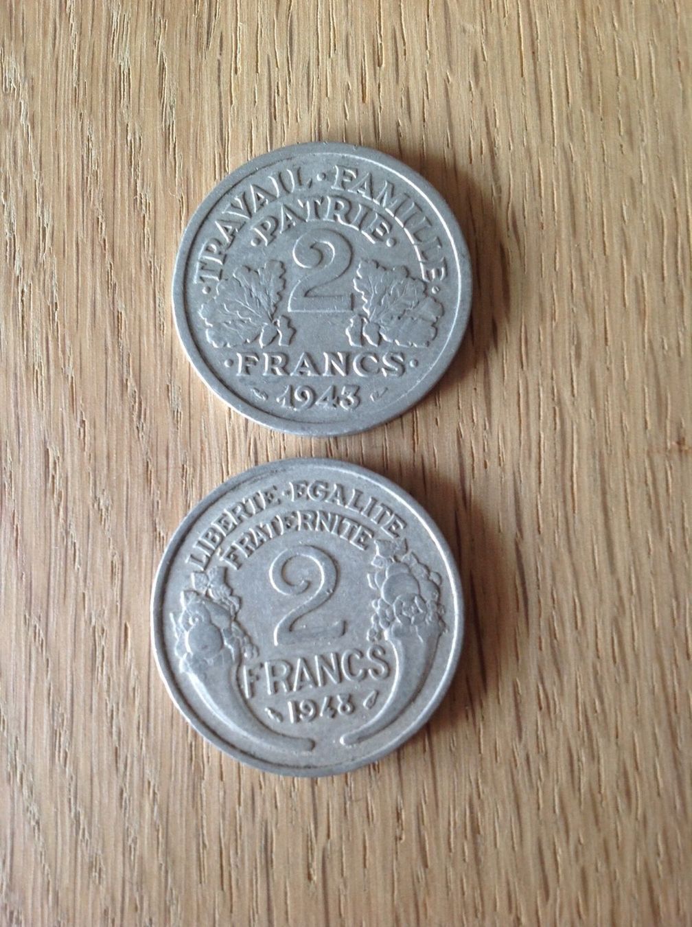 Alle Münzen: Deux pièces de 2 franc français TB – Gebraucht aus Villars-sur-Glâne von Graca03 1