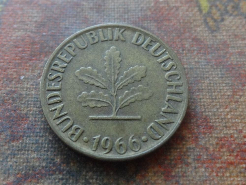 Tutti le monete: DEUTSCHLAND 5 Pfennig 1966 – Usato da Romanel-sur-Lausanne venduto da Swift13