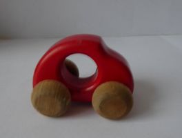 Toller Bajo Car, 7cm, Rot, Holz, bespielt