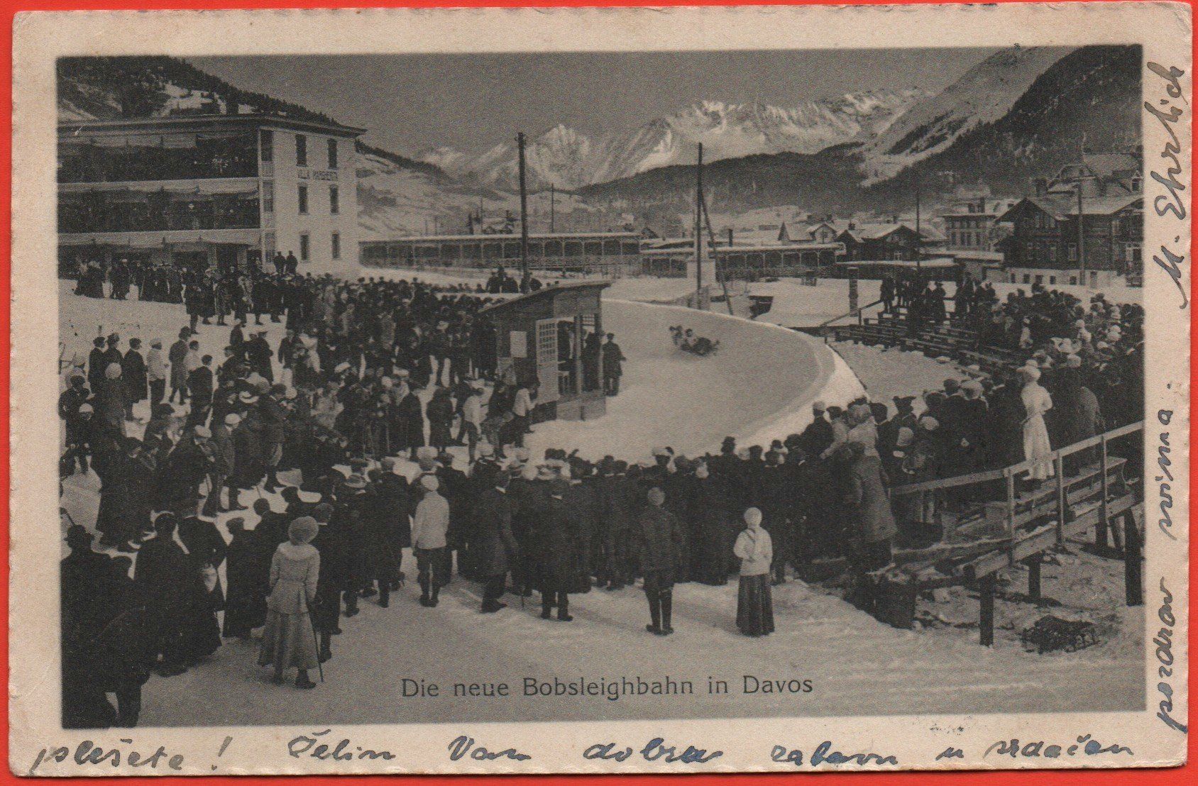 Cartoline postali: DAVOS Die neue Bobsleighbahn – Usato da Jona venduto da philajona