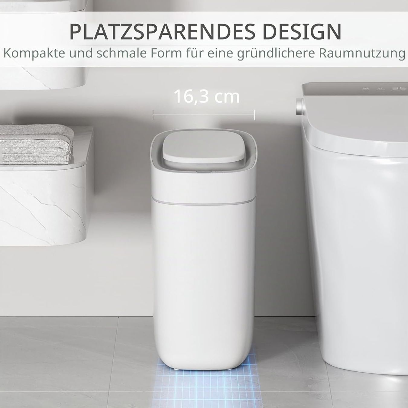 Poubelles: Mülleimer Automatisch Sensor 9,5L Schmal Wasserdicht Deckel – Neuf avec emballage d'origine à Hallau par Sale50OFF 1