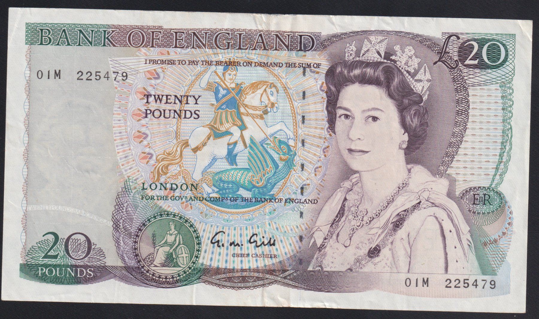Banconote: England 20 Pounds 1988 – Usato da Brugg AG venduto da banknoten_muesli