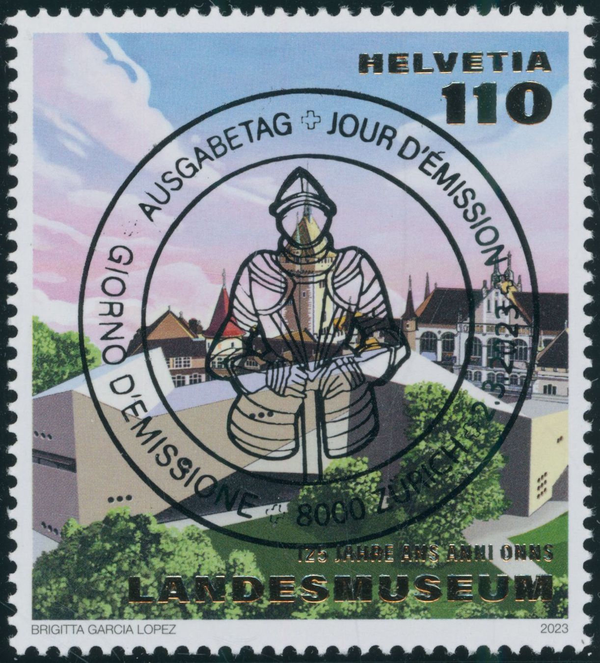Alle Briefmarken: 2023 - Landesmuseum - Ersttag Voll · ET – Gebraucht aus Schindellegi von leecollect