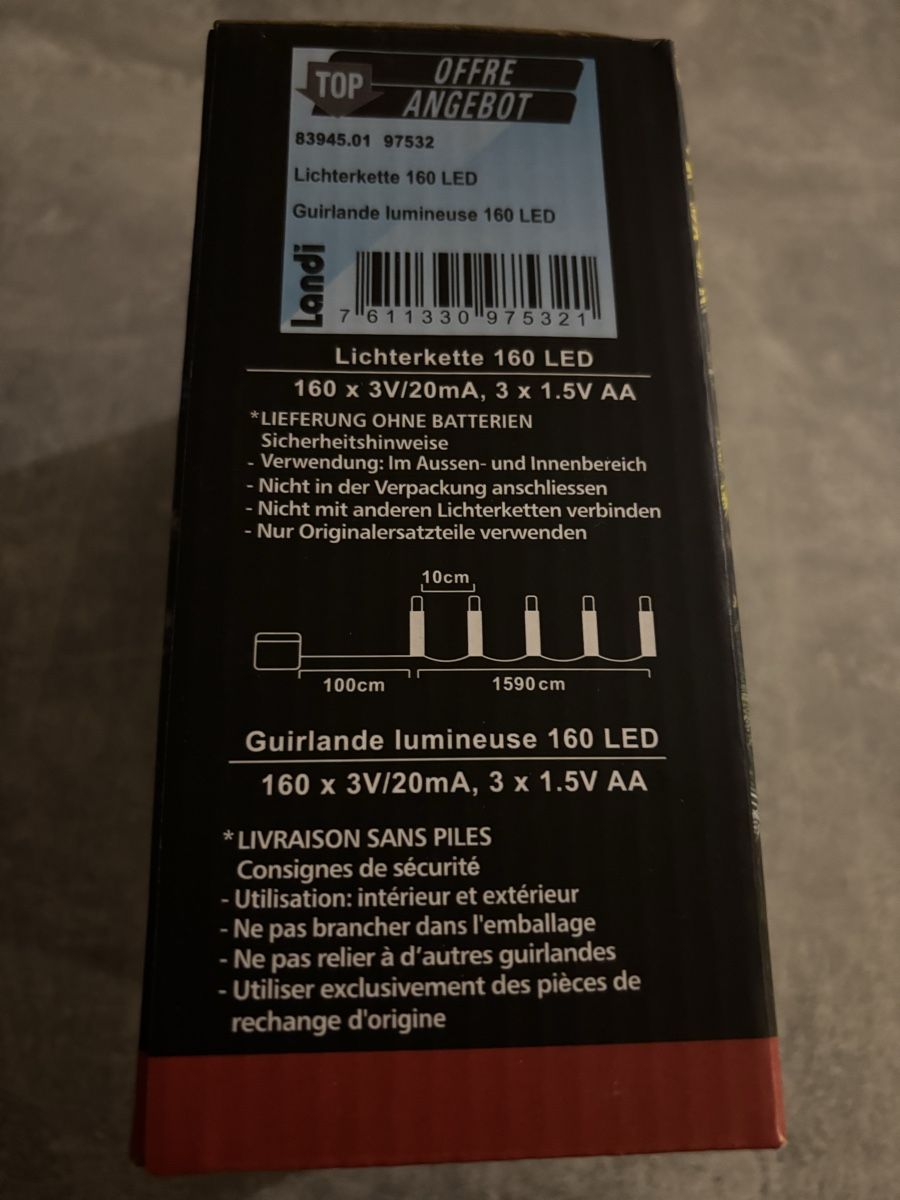 Lichterketten & Leisten: Lichterkette 160 LED neu ungeöffnet – Neu und originalverpackt aus Glattbrugg von S_ch_ 1