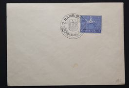 Deutsche Reich Beleg Luftpost Nr.698 SST Stempel HAMBURG