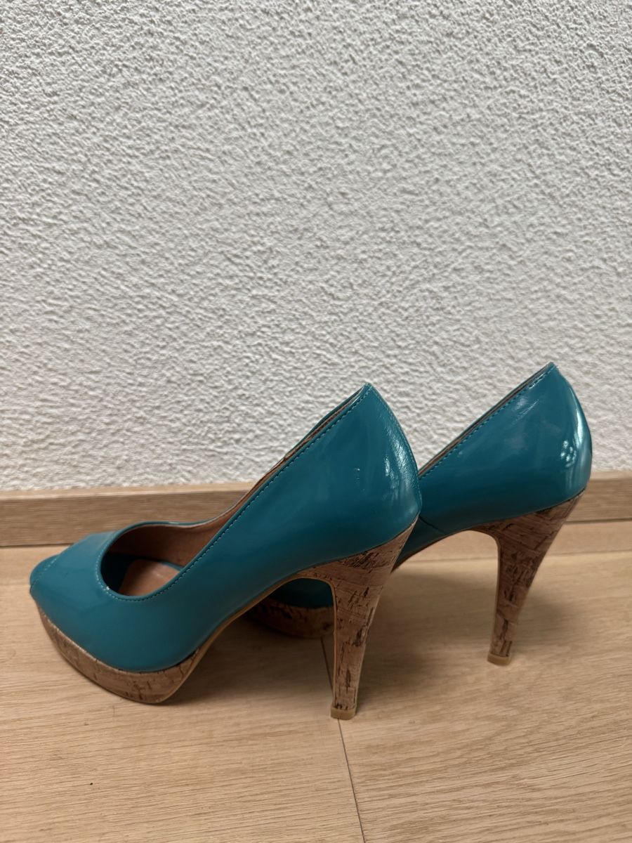Cube Scarpe da donna: CUBE Plateau High Heels / Peeptoe Gr. 38 Türkis – Nuovo (secondo la descrizione) da Winkel venduto da Schorley 3