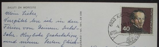 Cartoline postali: MORCOTE – Usato da Jona venduto da philajona 1
