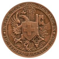 Schützenmedaille GE 1887 Genéve Genf