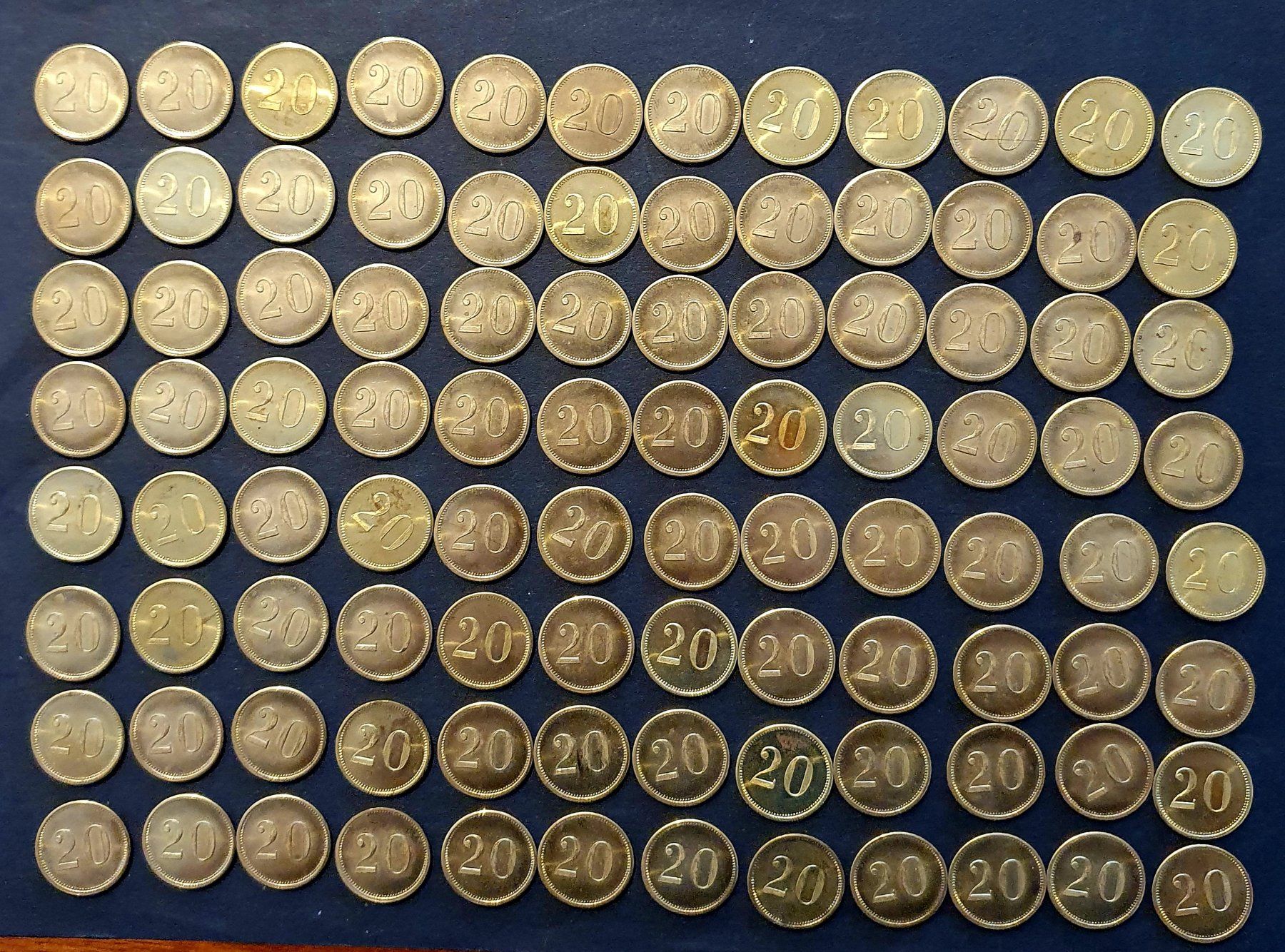 Tutti le monete: 96 x Jeton 20 Rp. – Usato da Egerkingen venduto da Acc1