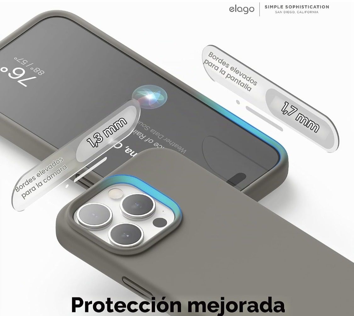 Cover & Protezioni schermo: Coque silicone Elago compatible iPhone 15 PRO Gris Hülle – Usato da Renens VD venduto da ipeShop 2