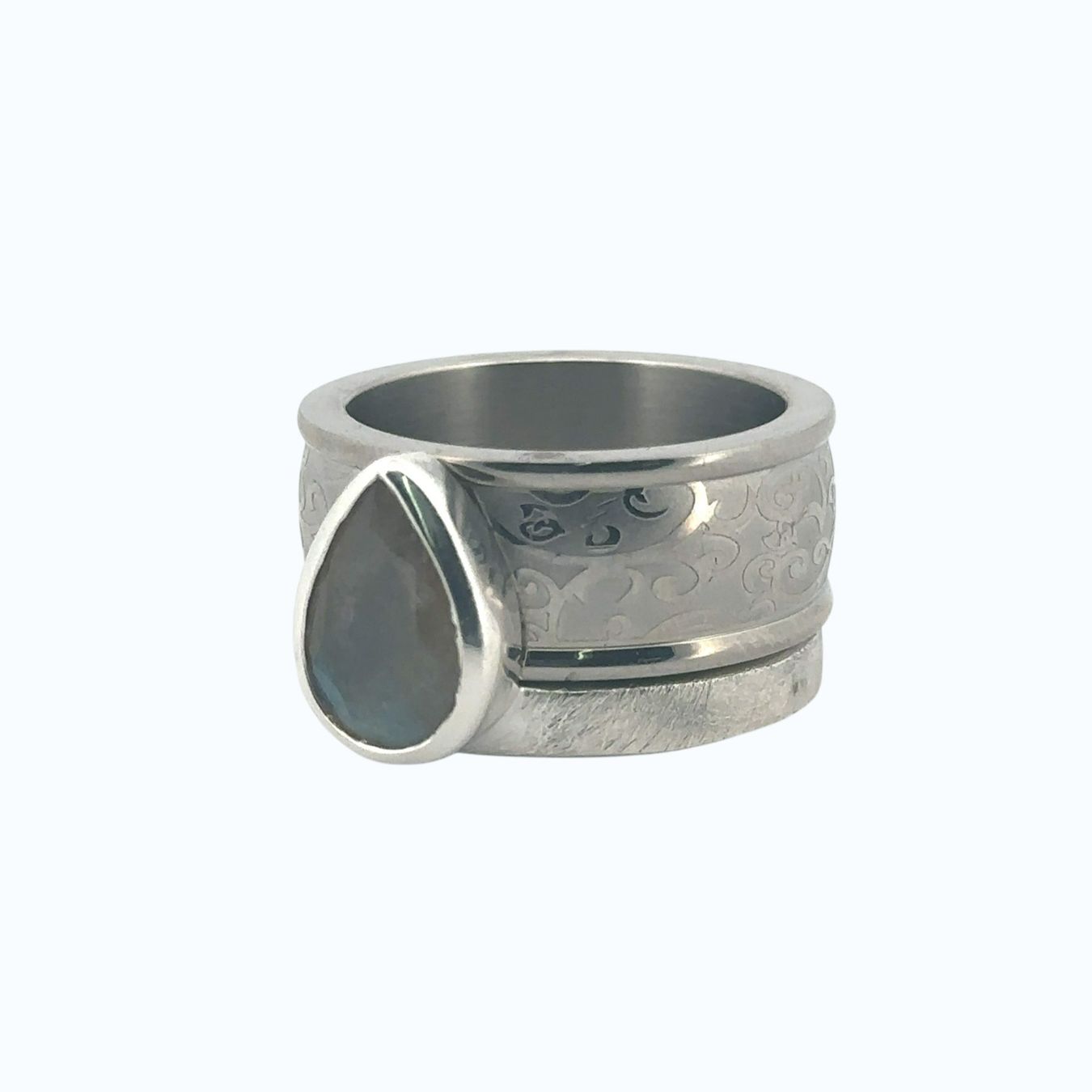 Olga Ribler Anelli: Unikate Silber Ring 925 SET mit Edelstahl Ring Gr 60 – Nuovo (secondo la descrizione) da Luzern venduto da Schmuckoutlet 7