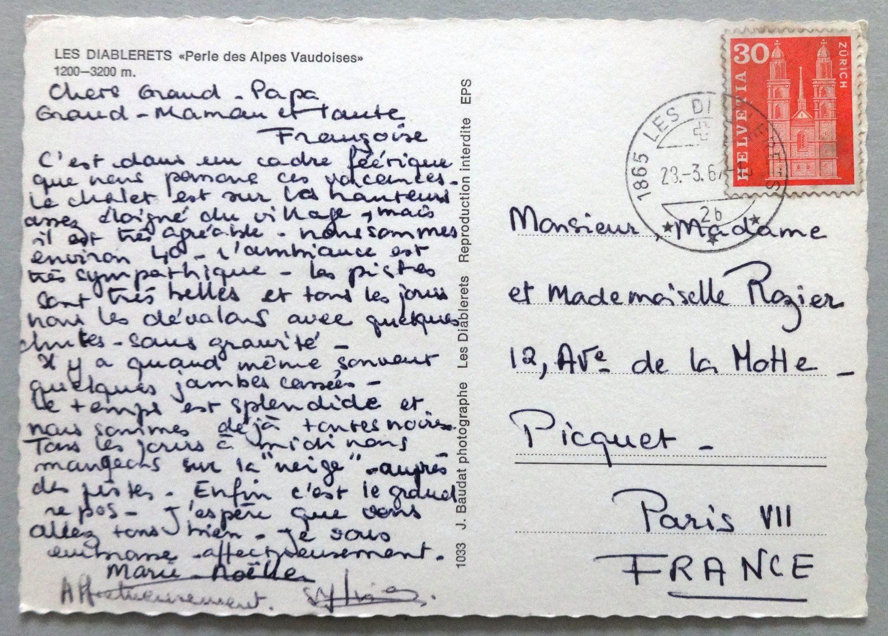 Cartes postales: Les Diablerets, 1200-3200 m – D'occasion à Fétigny par Billy2miny 1