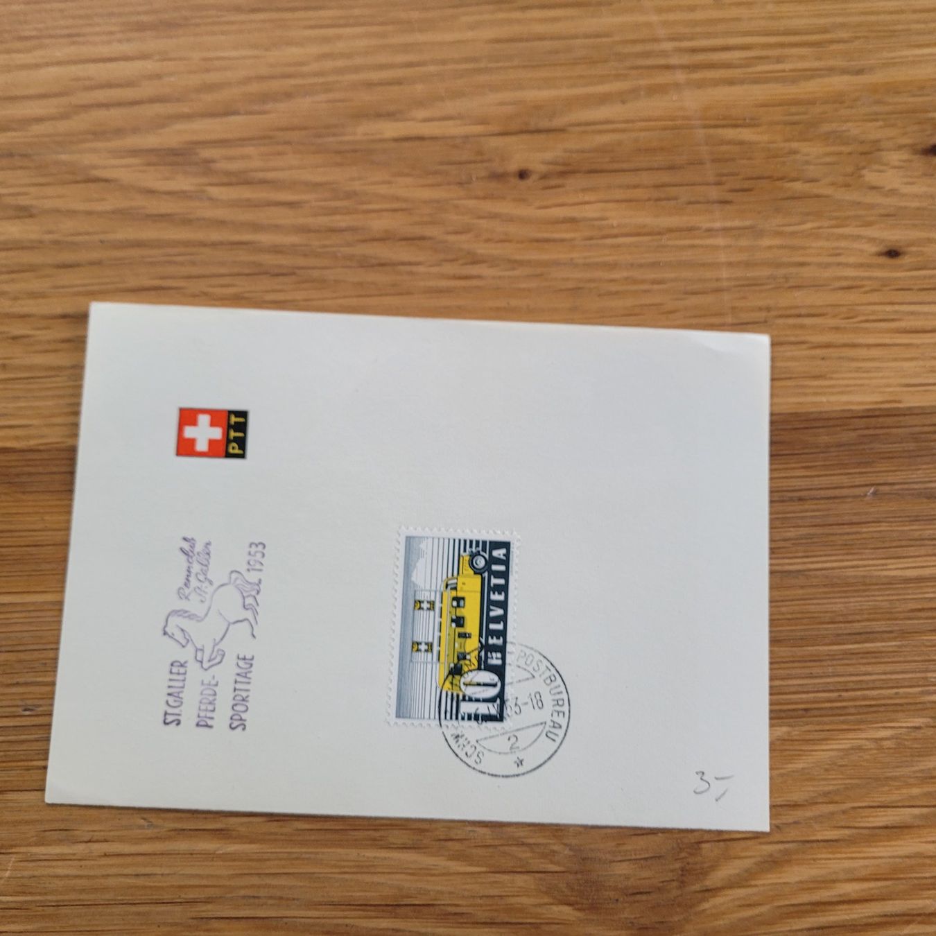 Tutti i francobolli: Dokument PTT St.Galler 1953 – Usato da Biel/Bienne venduto da Destockweb