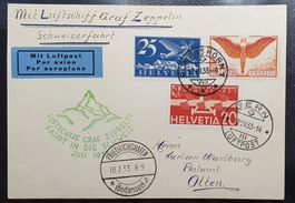 ZEPPELINKARTE 1933 - Schweizer-Fahrt