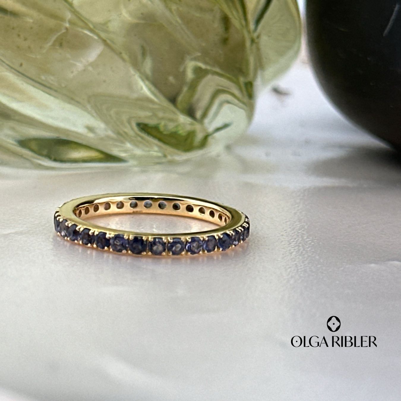 Olga Ribler Anelli: Memory Ring mit Iolith – Sterling Silber Gr 59 – Nuovo (secondo la descrizione) da Luzern venduto da Schmuckoutlet 1