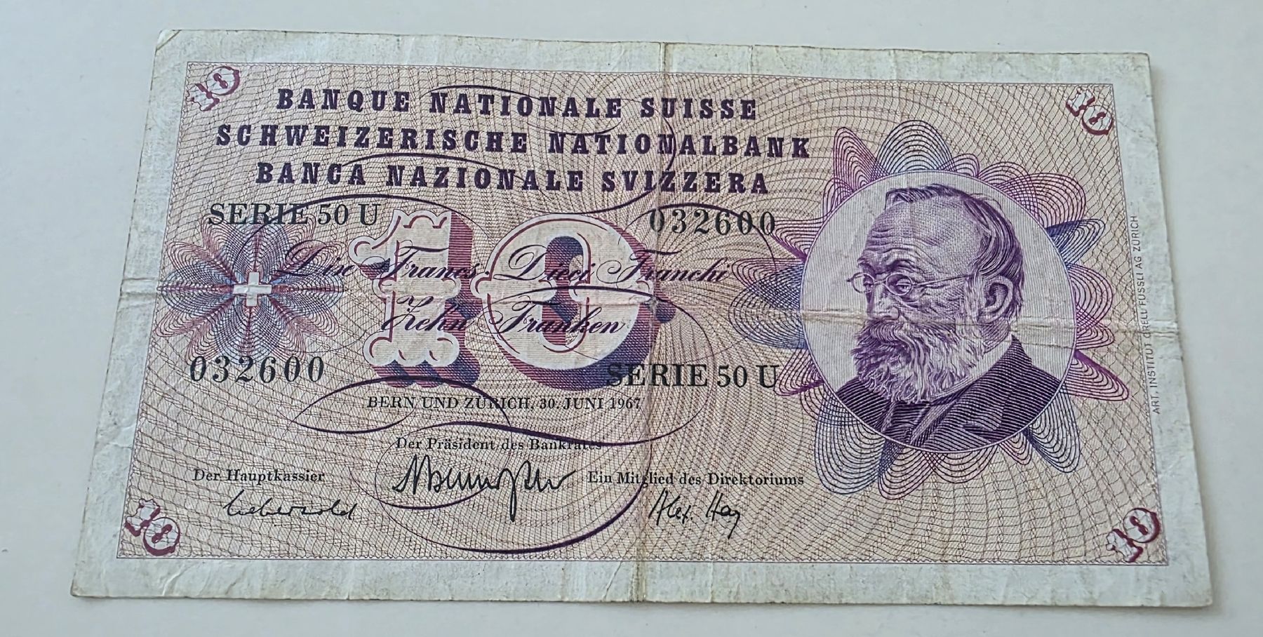 Banconote: Suisse 30.06.1967 – Usato da Niederuzwil venduto da 262305