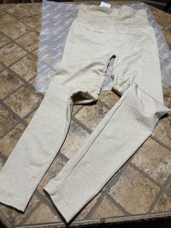Wolford leggings Lurex oro nuovi taglia M/L,vita alta