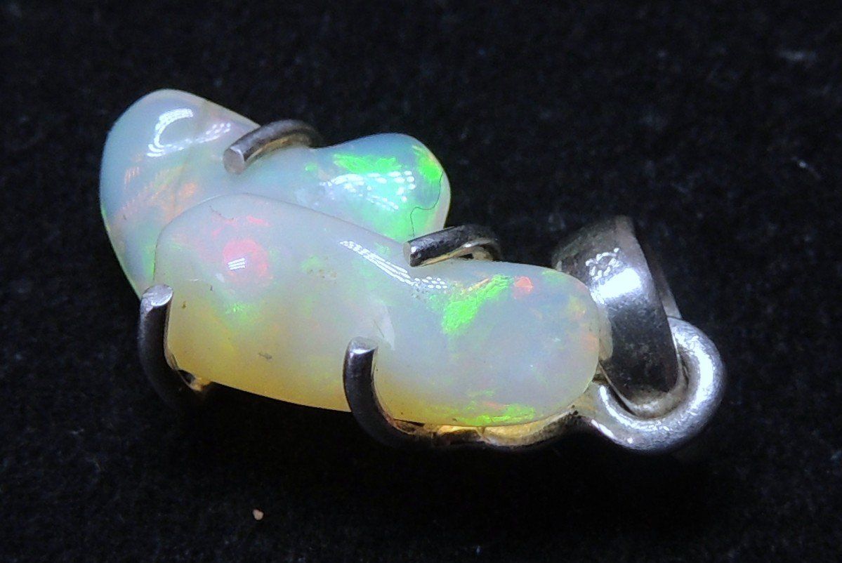 Ciondoli: Opal Nugget Silber 925 Anhänger – Usato da Waldenburg venduto da schaller707 1