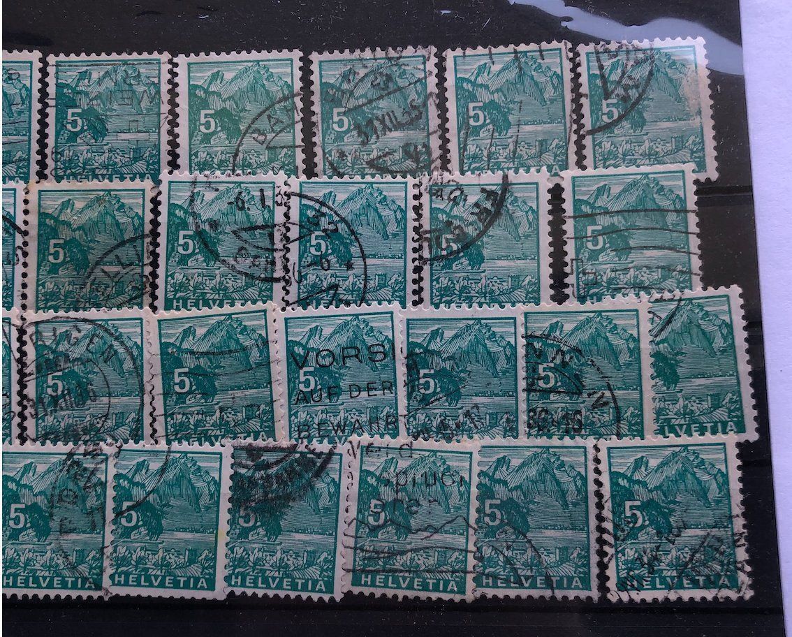 Alle Briefmarken: Nr.195 Landschftbilder Lot – Gebraucht aus Aarau von Billa007 2