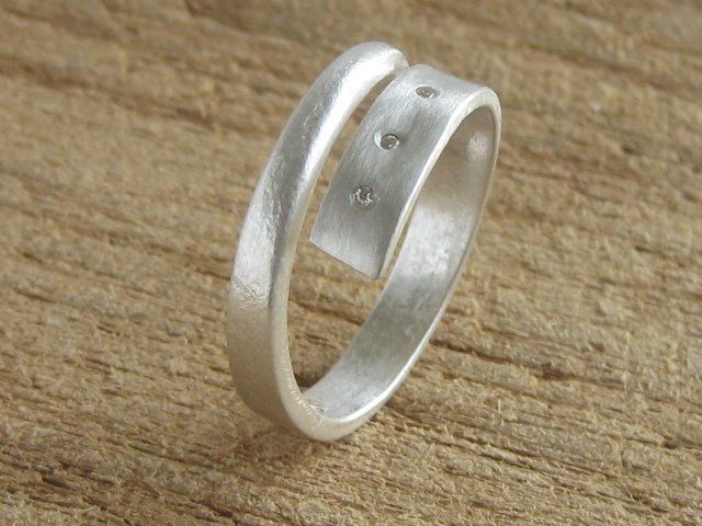 Anelli: massiv Silber Einzelstück Ring 999 + MP Diamant Gr. 58 – Nuovo (secondo la descrizione) da Ermatingen venduto da Decovin 4